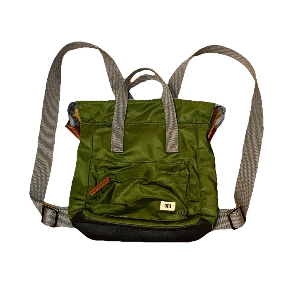 ORI LONDON Bantry B Recycled Nylon Small Backpack Avocado Green